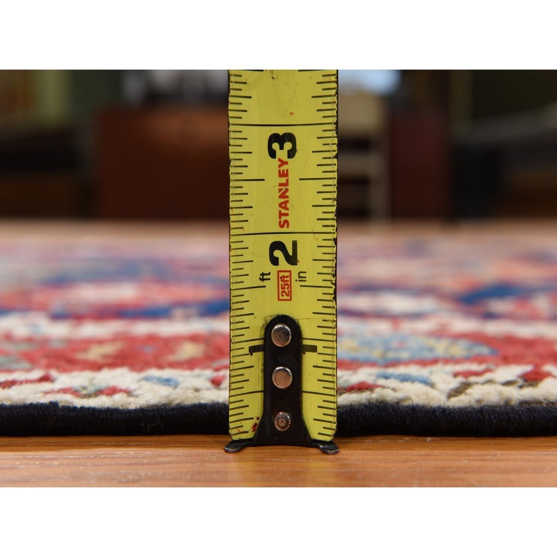 Yale Blue Antique North West Persian Hand Knotted Pure Wool Rug - 6