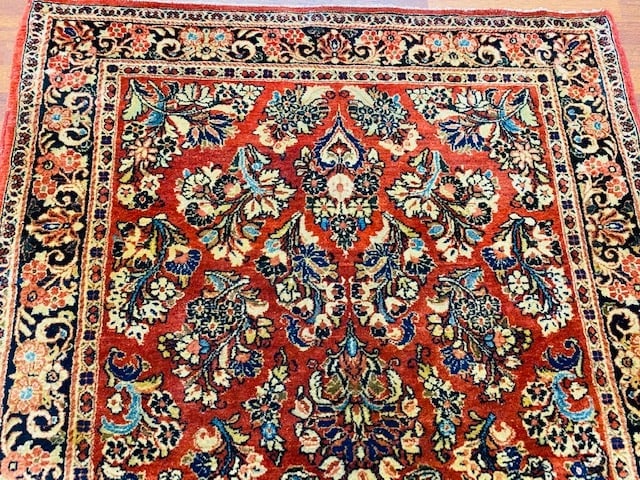 Antique Persdian sarouk rug-4355 - 4