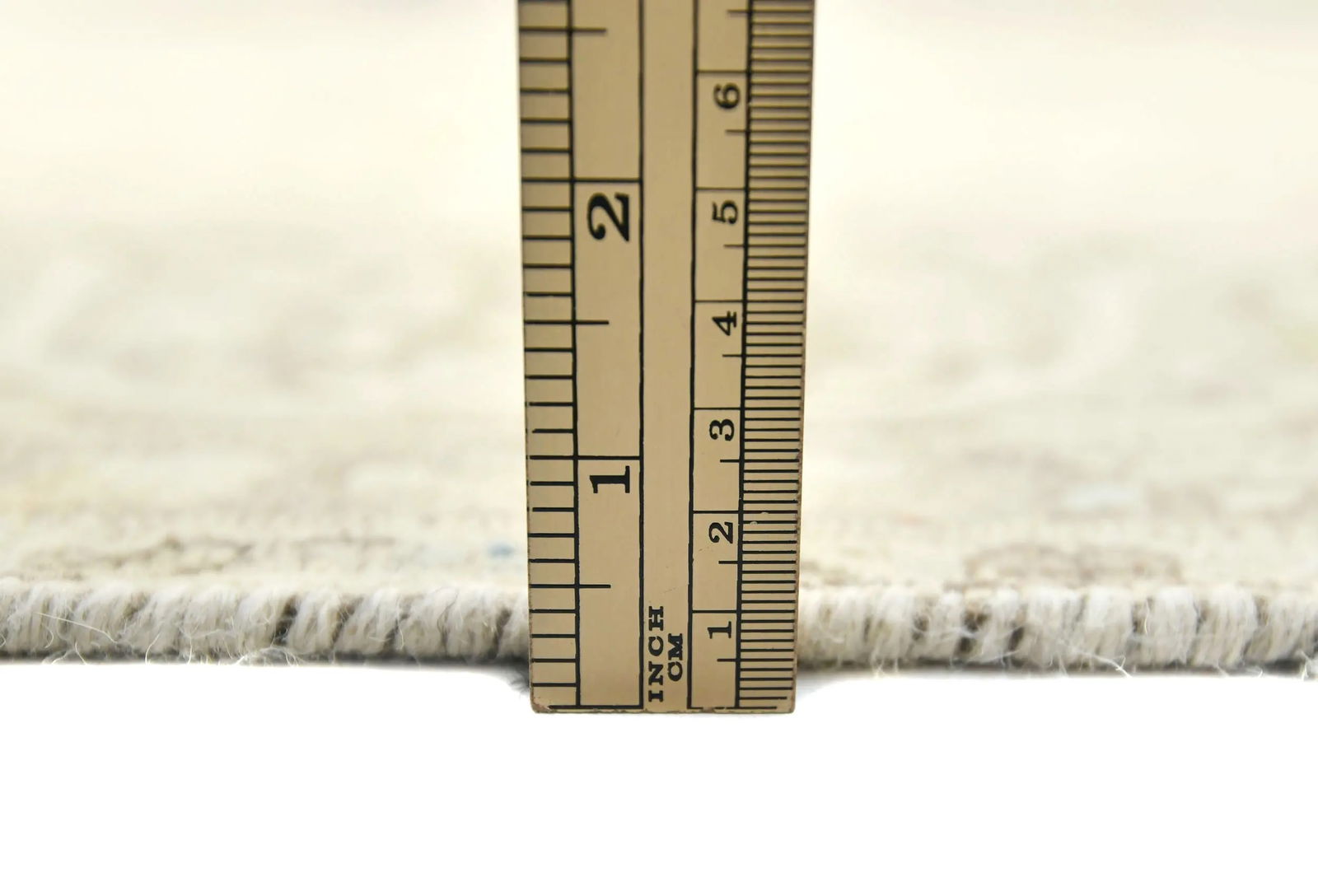 Muted Beige Floral 8X11 Distressed Vintage Oriental Rug - 10