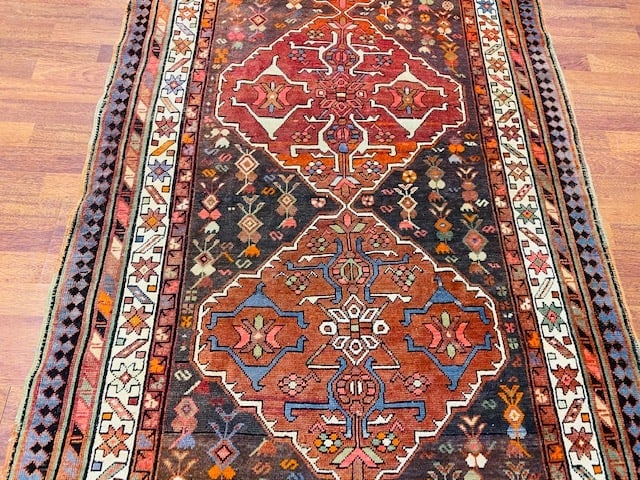 Antique karabagh Caucasian Runner, -4000 - 6