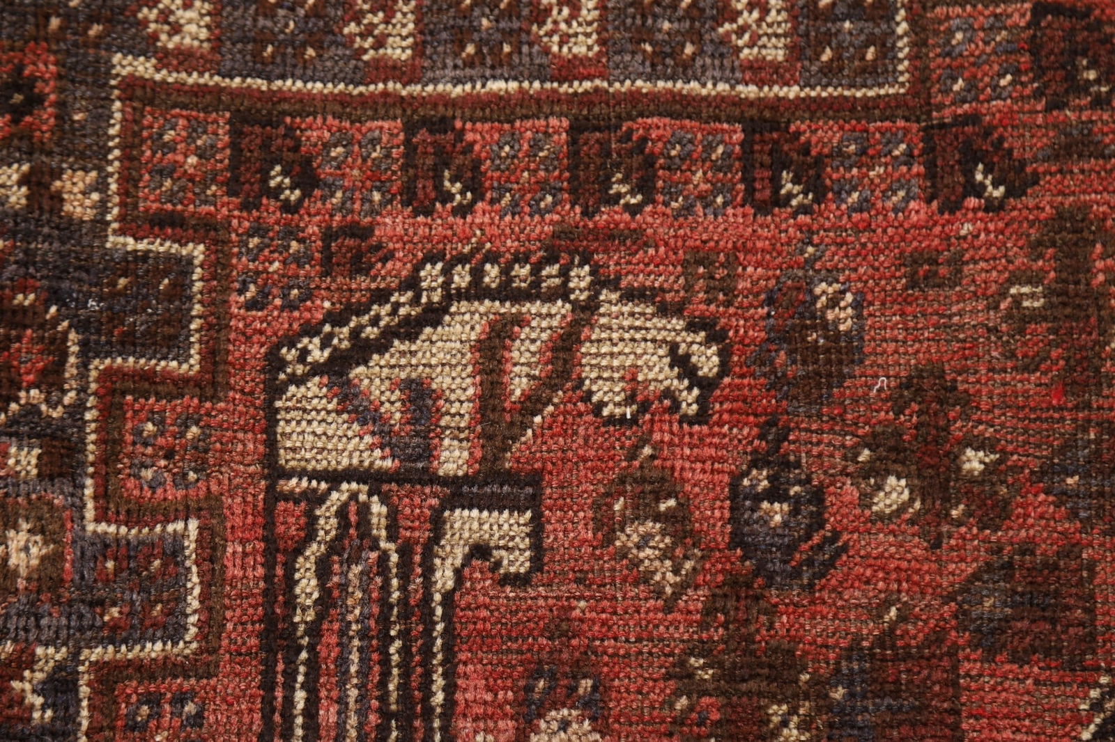 Vegetable Dye Antique Qashqai Persian Area Rug 6x9 - 12