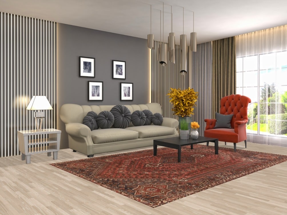 Vegetable Dye Antique Qashqai Persian Area Rug 6x9 - 2