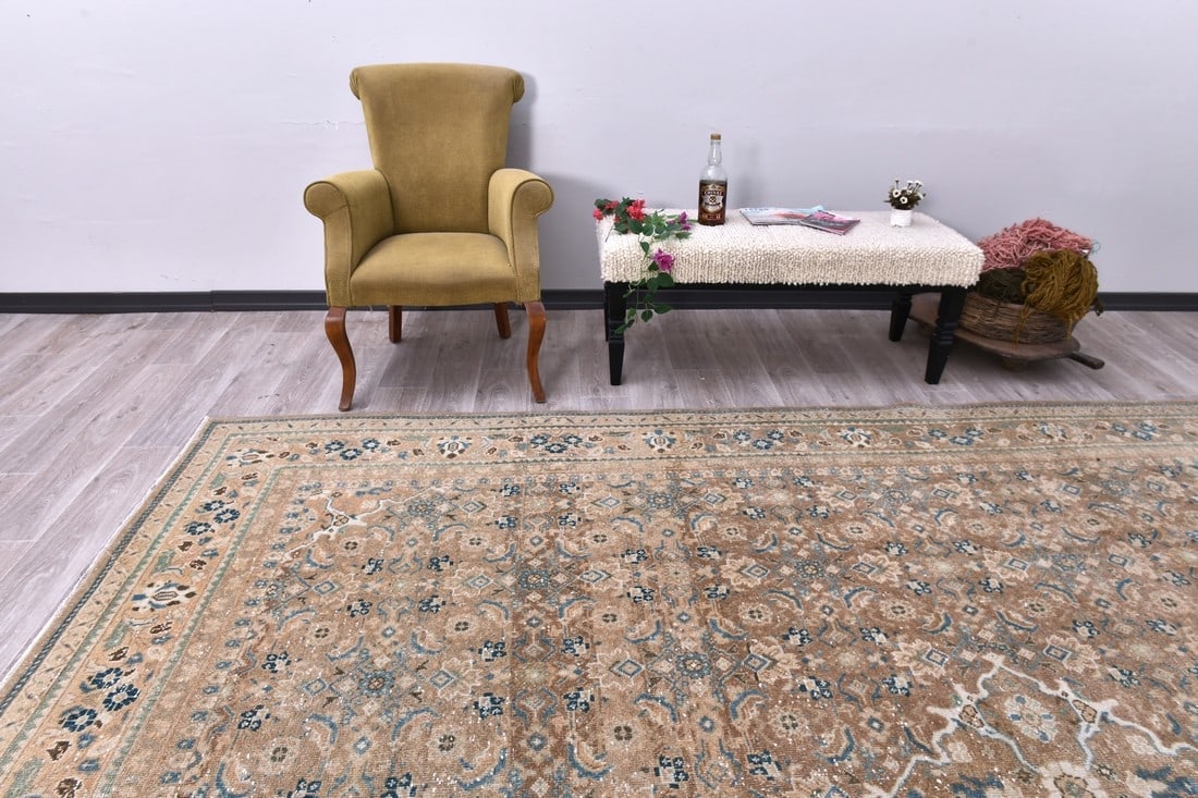 9'7'' x 12'8'' Unique Handmade Vintage Rug - 244000 - 4