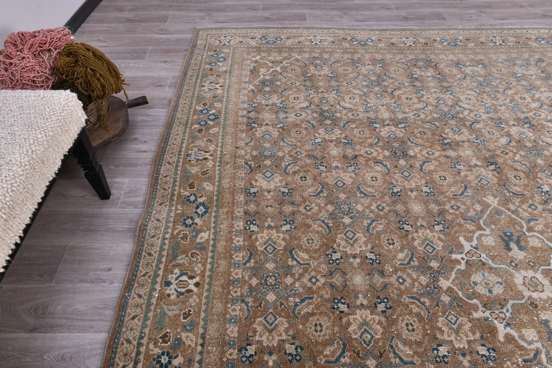 9'7'' x 12'8'' Unique Handmade Vintage Rug - 244000 - 5