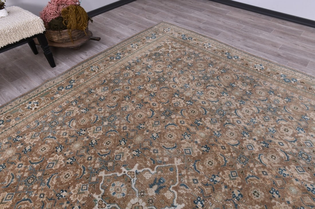 9'7'' x 12'8'' Unique Handmade Vintage Rug - 244000 - 6