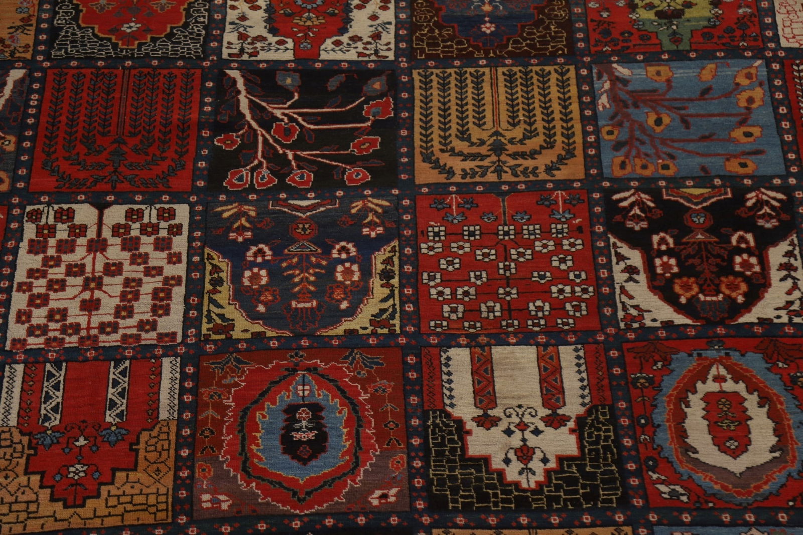 Pre-1900 Antique Bakhtiari Shalamzar Vegetable Dye Persian Rug 13x20 - 5