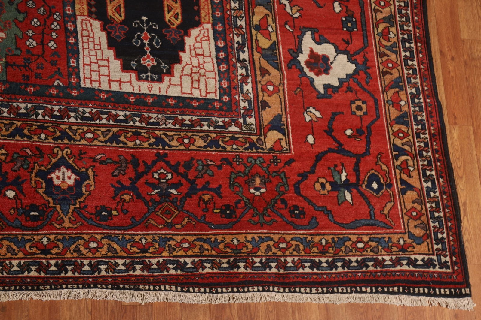 Pre-1900 Antique Bakhtiari Shalamzar Vegetable Dye Persian Rug 13x20 - 7
