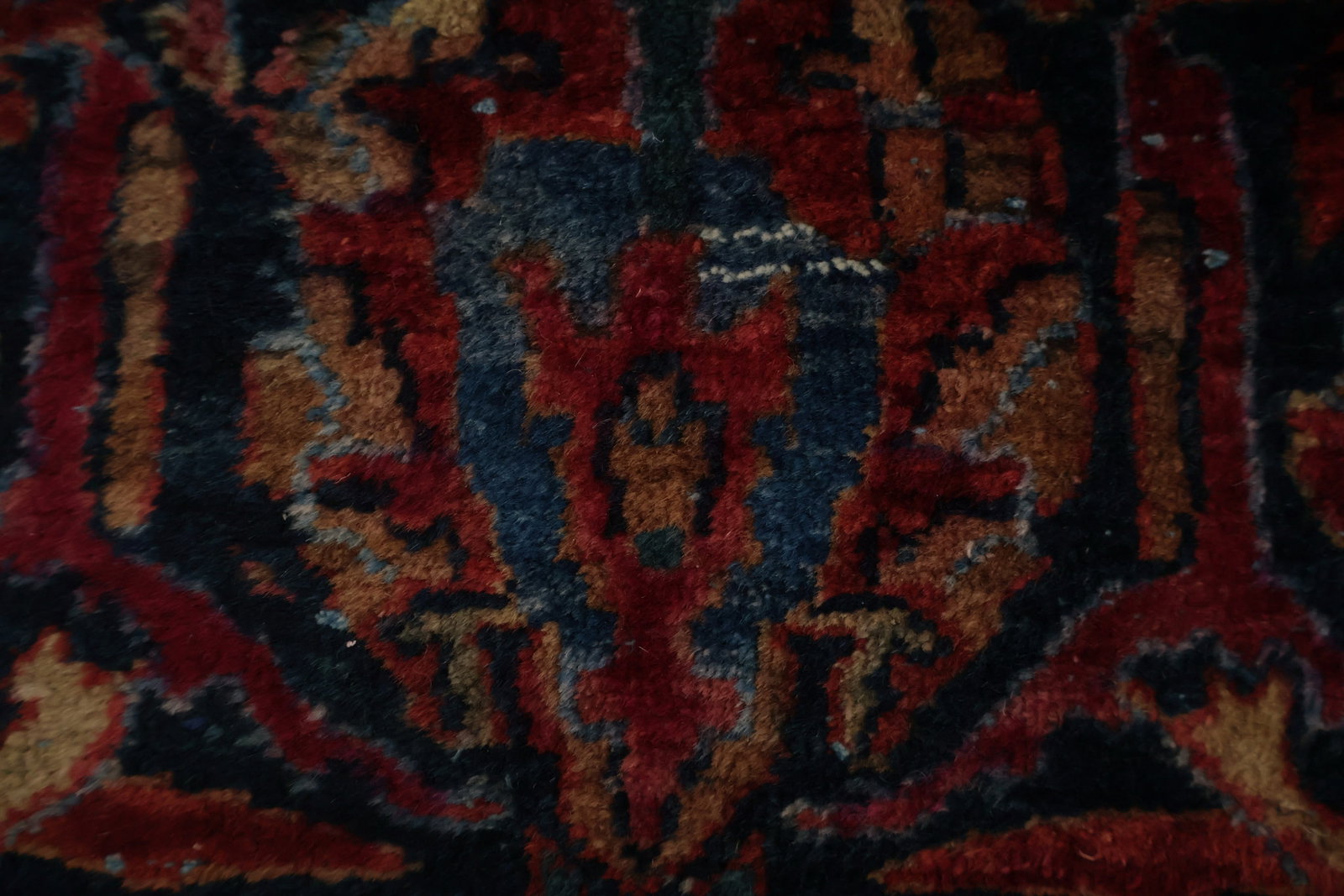 Antique Vegetable Dye Sarouk Persian Large Rug 9x17 - 11