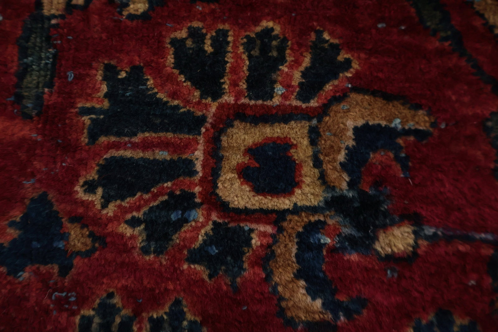 Antique Vegetable Dye Sarouk Persian Large Rug 9x17 - 13