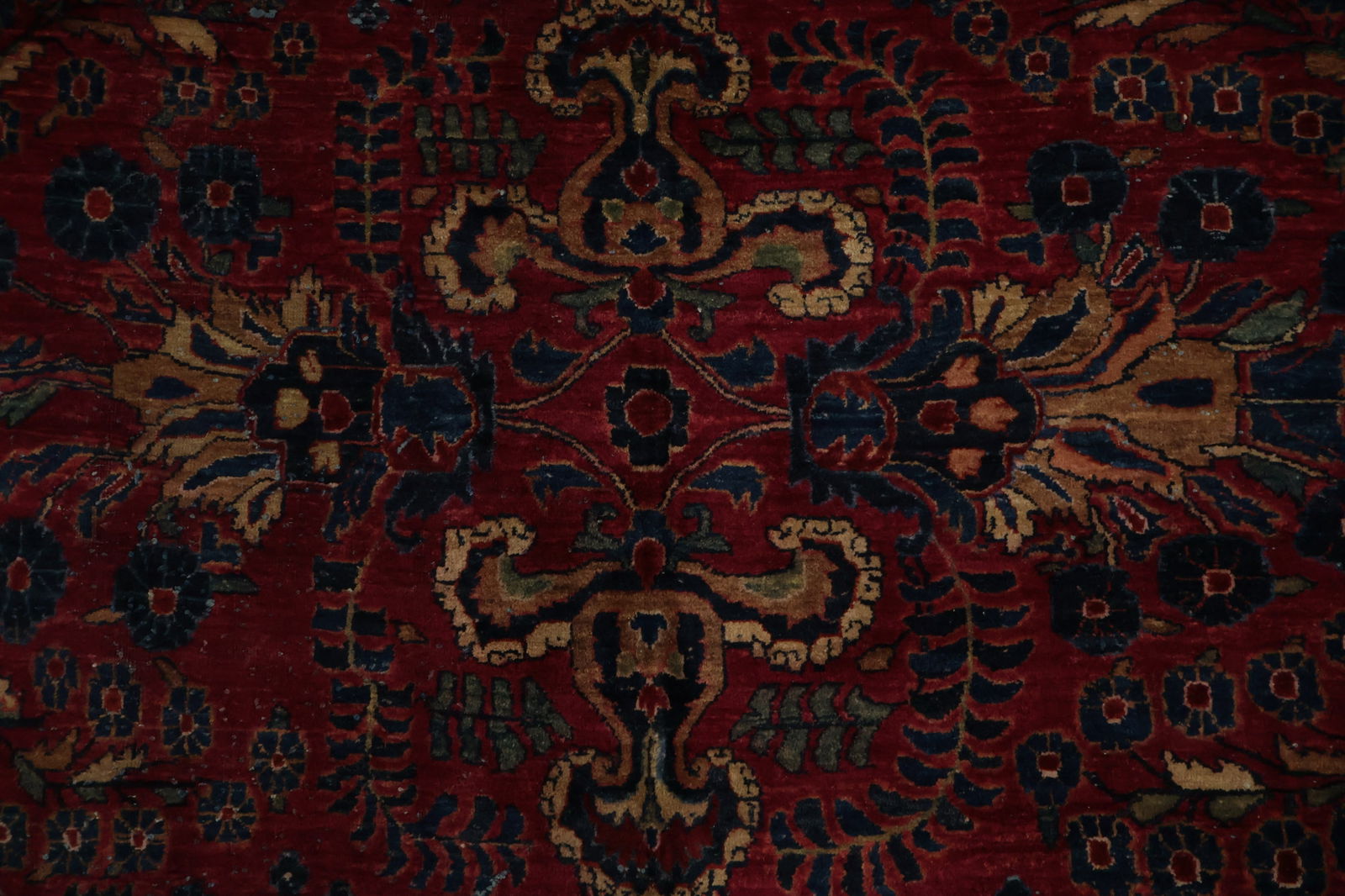 Antique Vegetable Dye Sarouk Persian Large Rug 9x17 - 6