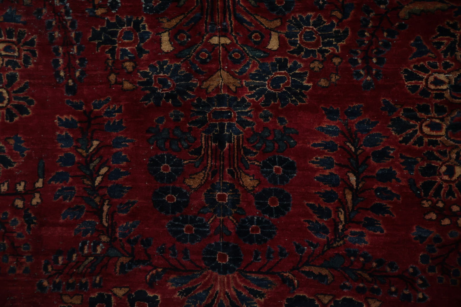 Antique Vegetable Dye Sarouk Persian Large Rug 9x17 - 7