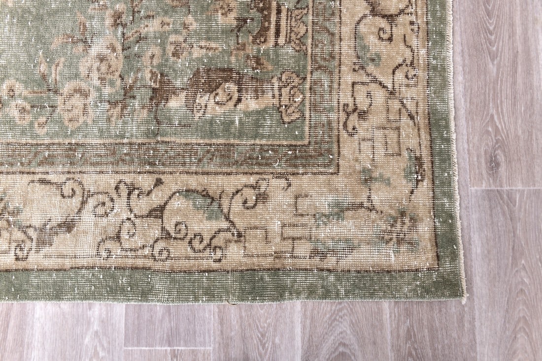 6'7'' x 9'9'' Turkish Vintage Runner Rug - 240643 - 10