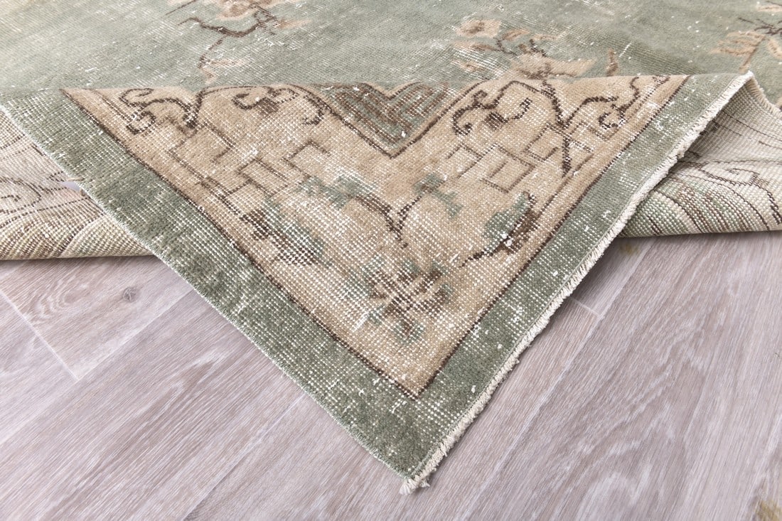 6'7'' x 9'9'' Turkish Vintage Runner Rug - 240643 - 12