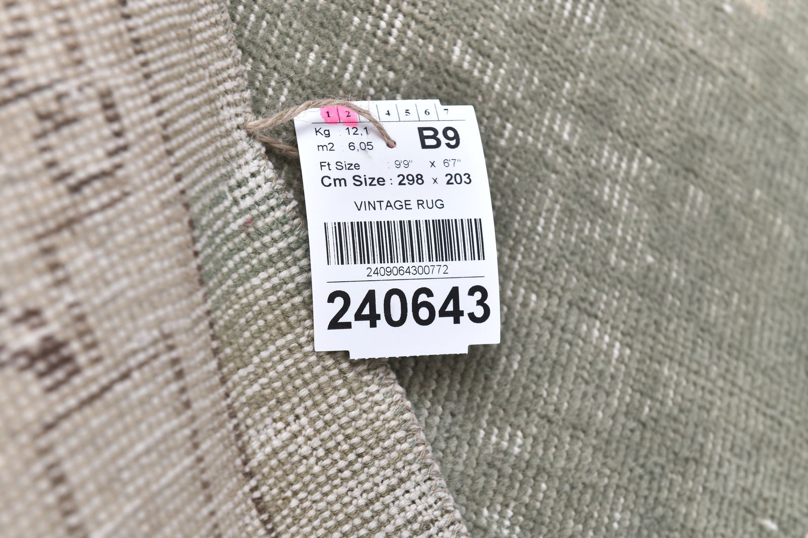 6'7'' x 9'9'' Turkish Vintage Runner Rug - 240643 - 14