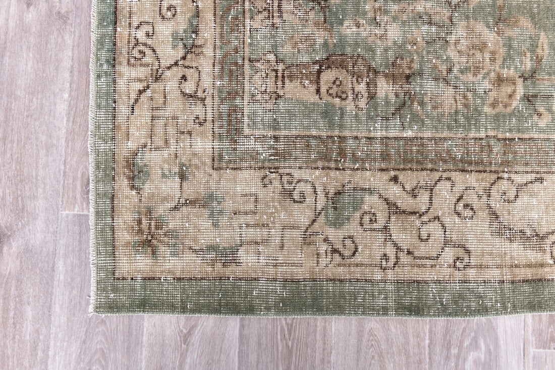 6'7'' x 9'9'' Turkish Vintage Runner Rug - 240643 - 8