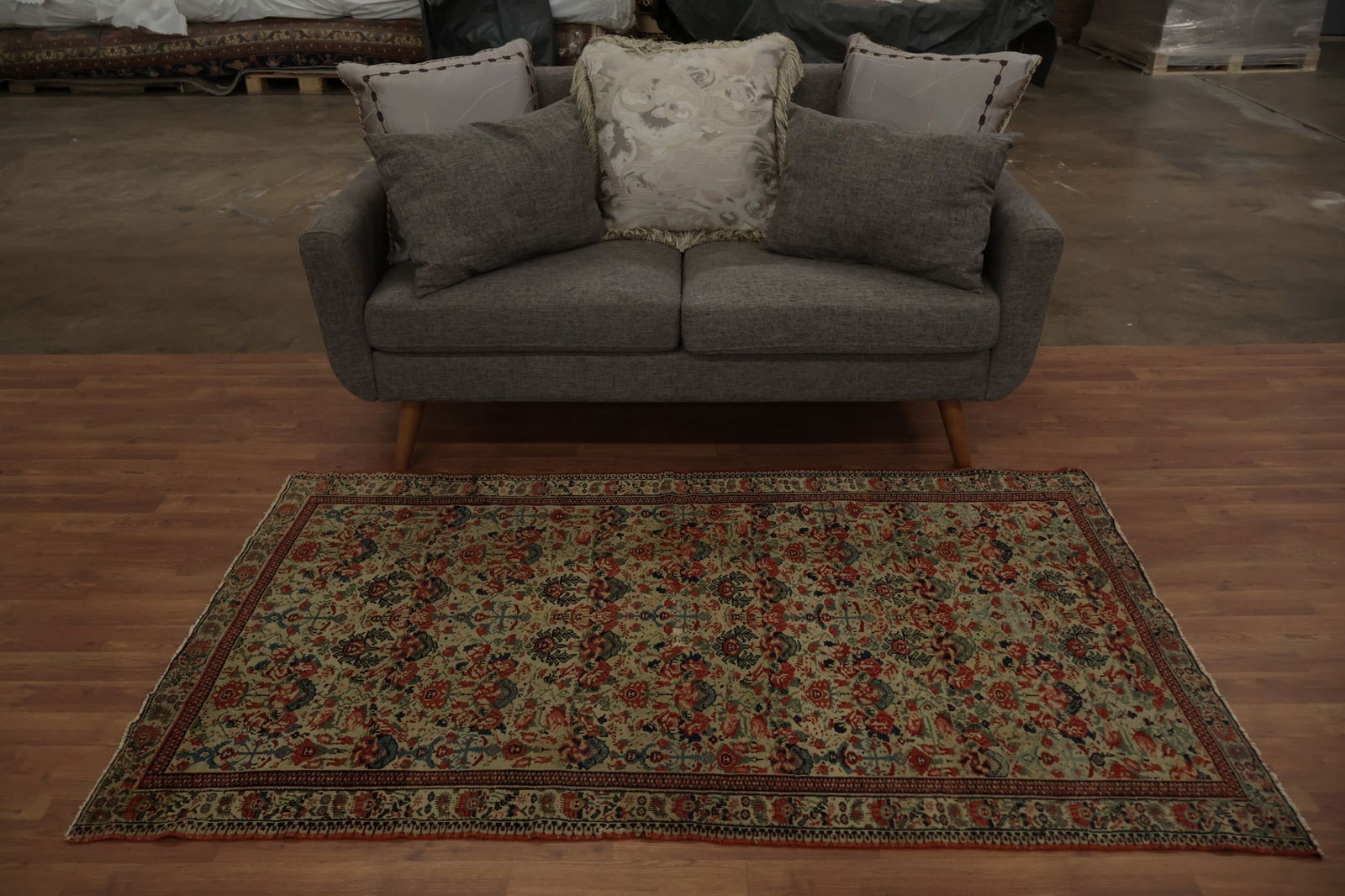 Pre-1900 Antique Senneh Persian Rug 4x6 for Any Living Space Decor - 4