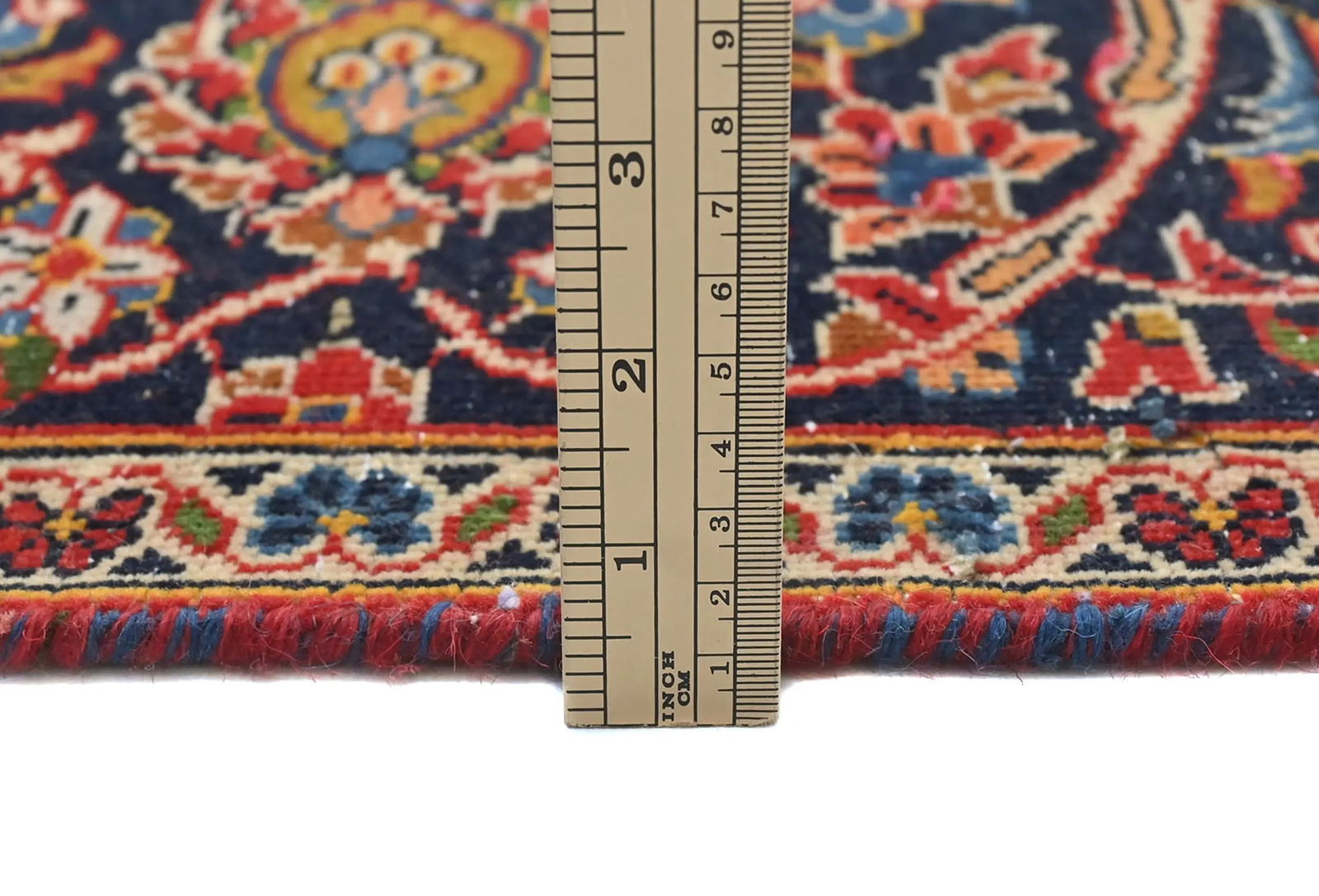 Semi Antique Dark Purple-navy Traditional 9X12 Kashan Persian Oriental Rug - 10