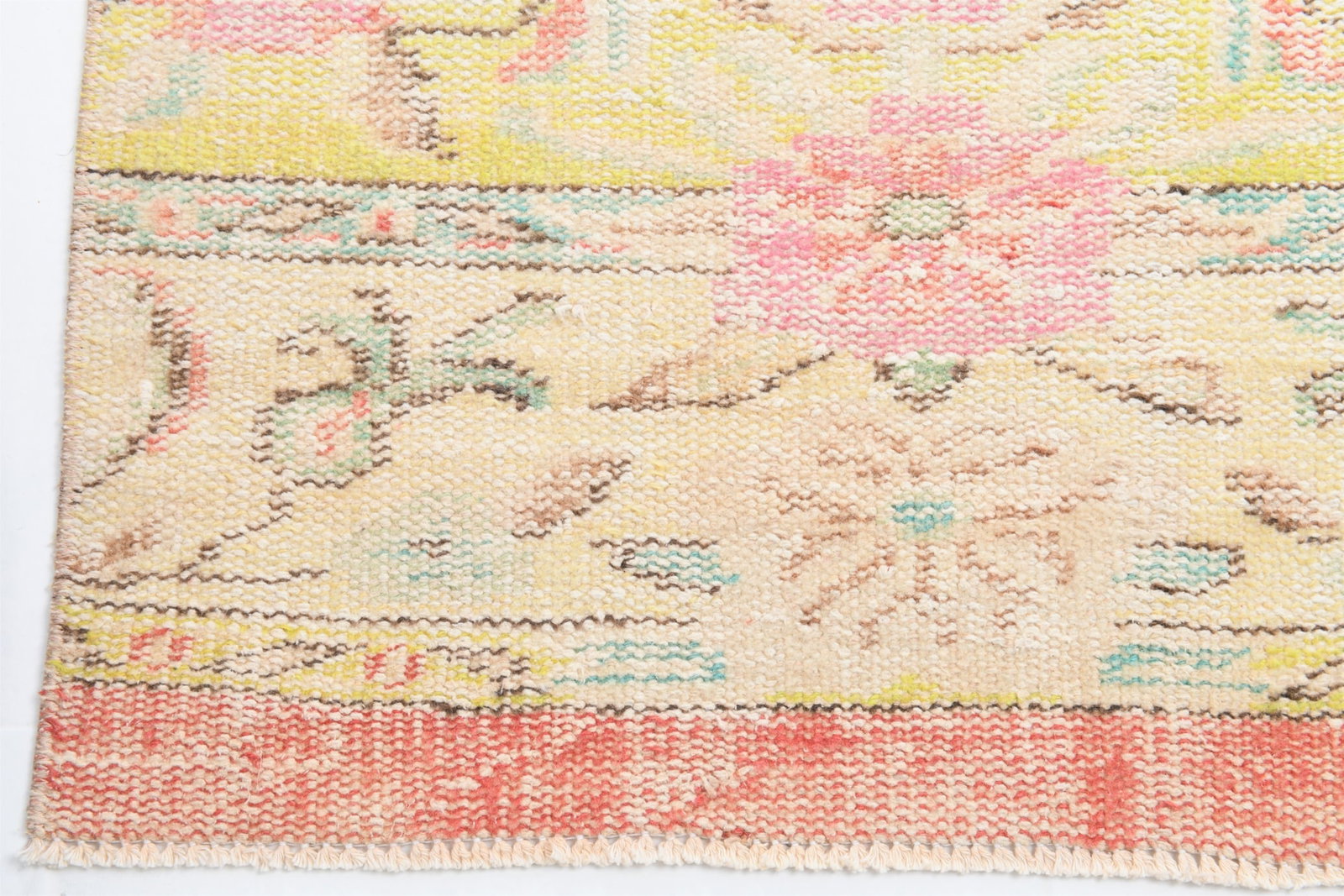 2'5'' x 9'8'' Handmade Vintage Wool Rug - 7137 - 12