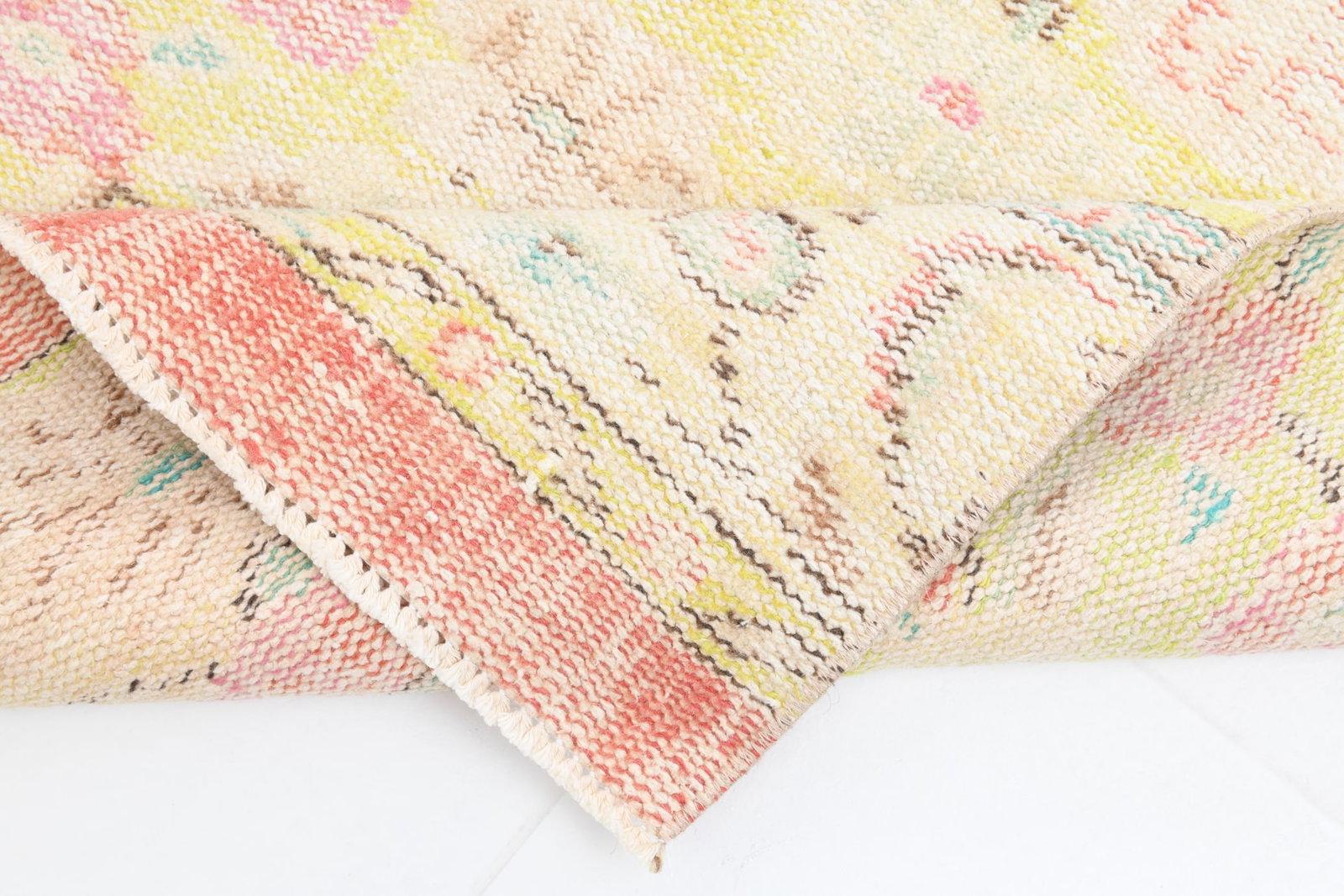 2'5'' x 9'8'' Handmade Vintage Wool Rug - 7137 - 15