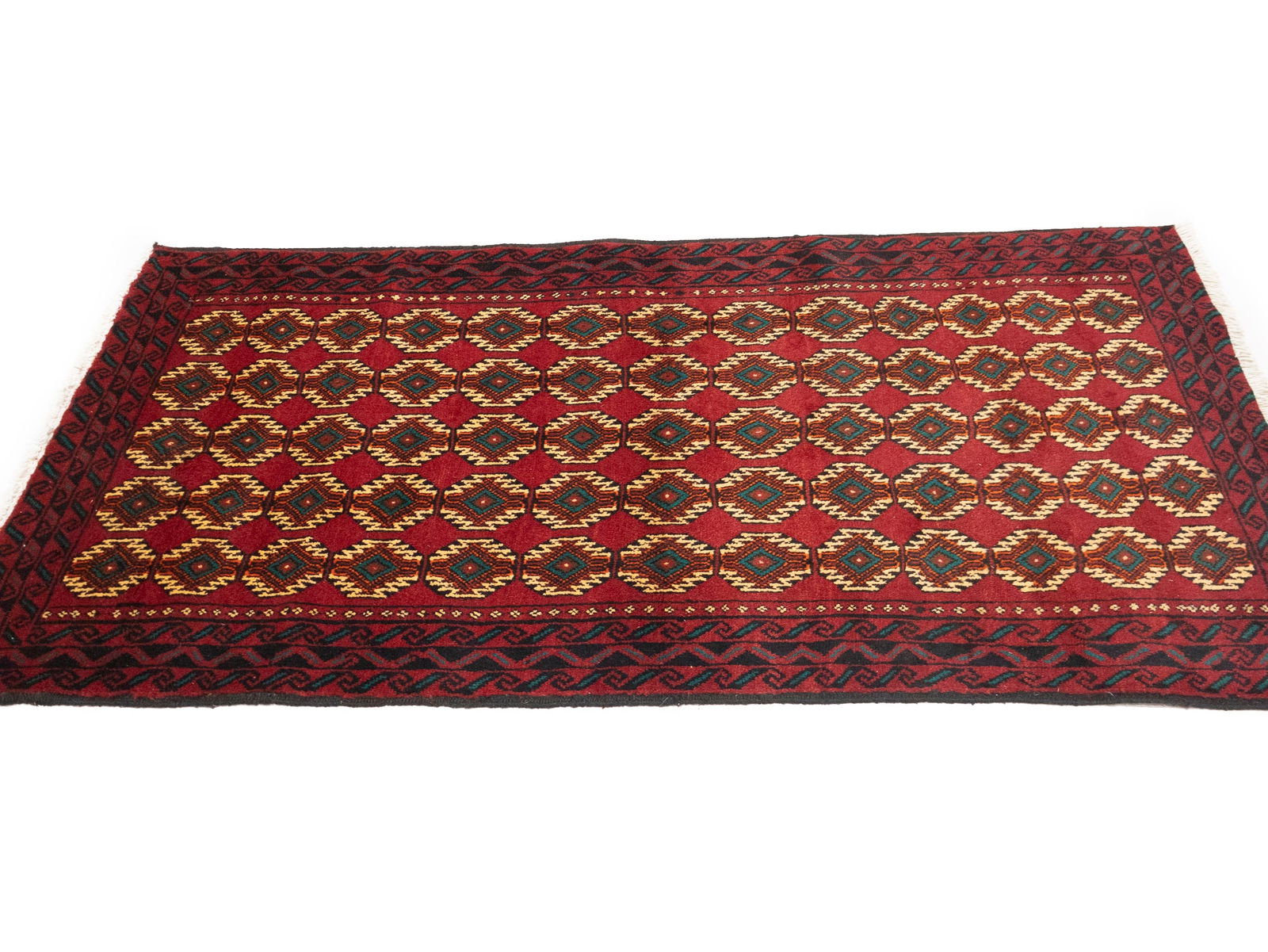 Vintage Red Tribal 3'3X6'4 Balouch Persian Rug - 7