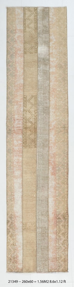 1'11'' x 8'6'' Handmade Vintage Wool Rug - 21349 (1 of 20)
