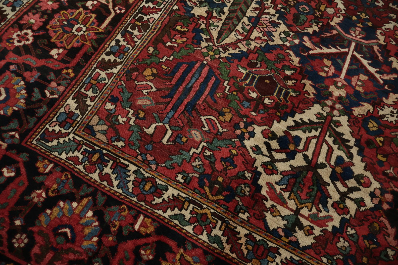 Antique Vegetable Dye Bakhtiari Persian Large Rug 12x17 - 8