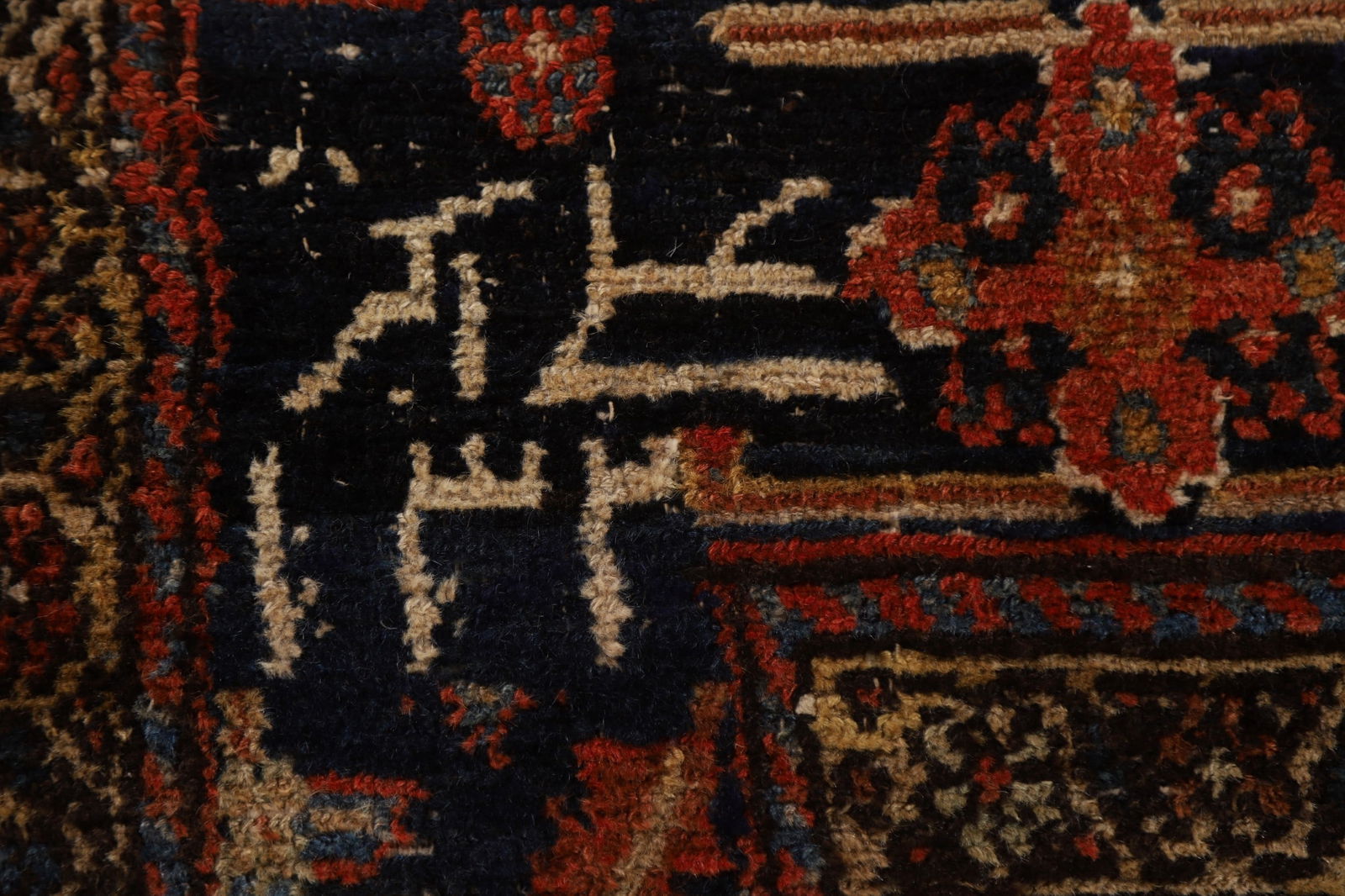 Pre-900 Antique Bakhtiari Vegetable Dye Persian Rug 9x15 - 14