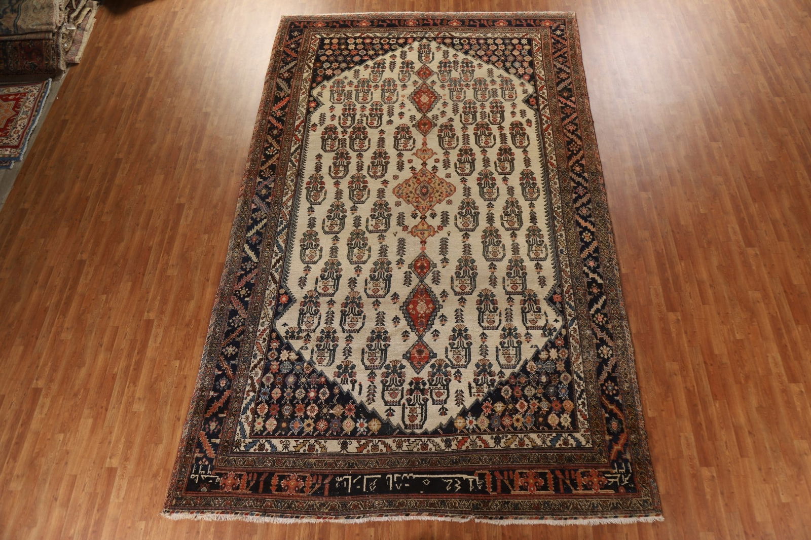 Pre-900 Antique Bakhtiari Vegetable Dye Persian Rug 9x15 - 3