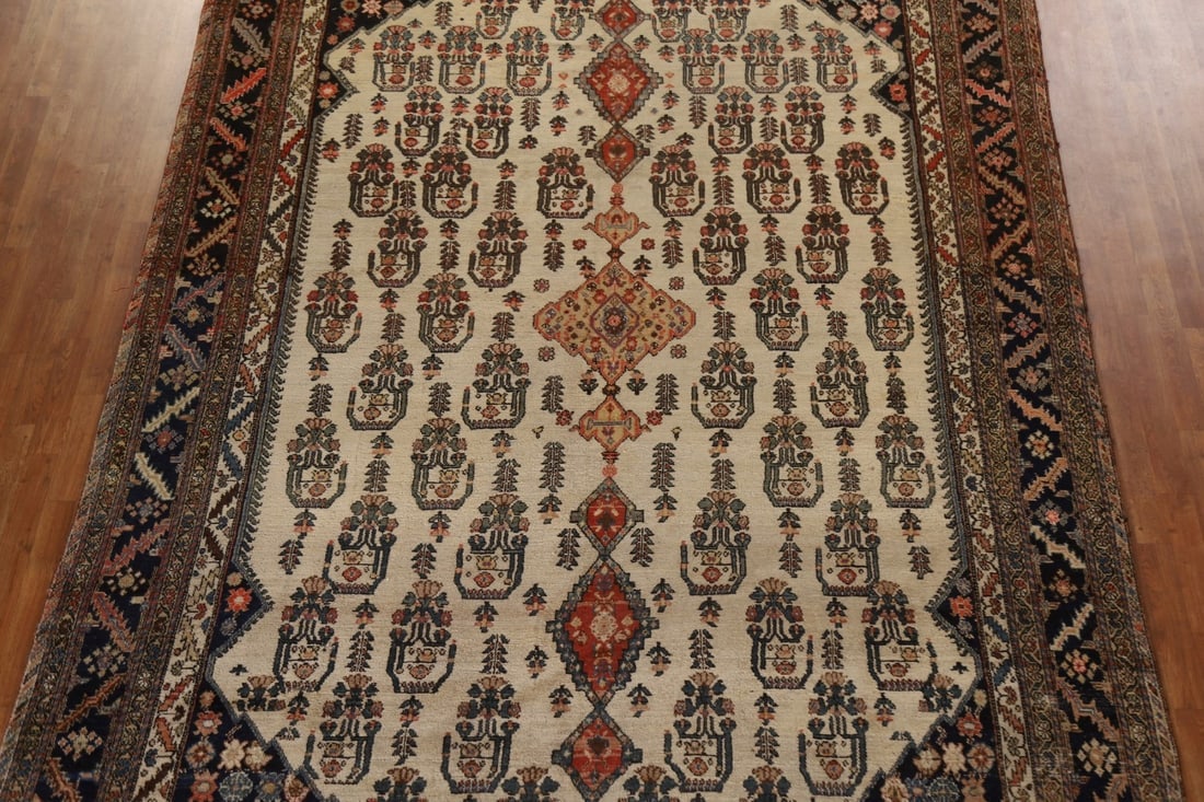 Pre-900 Antique Bakhtiari Vegetable Dye Persian Rug 9x15 - 4