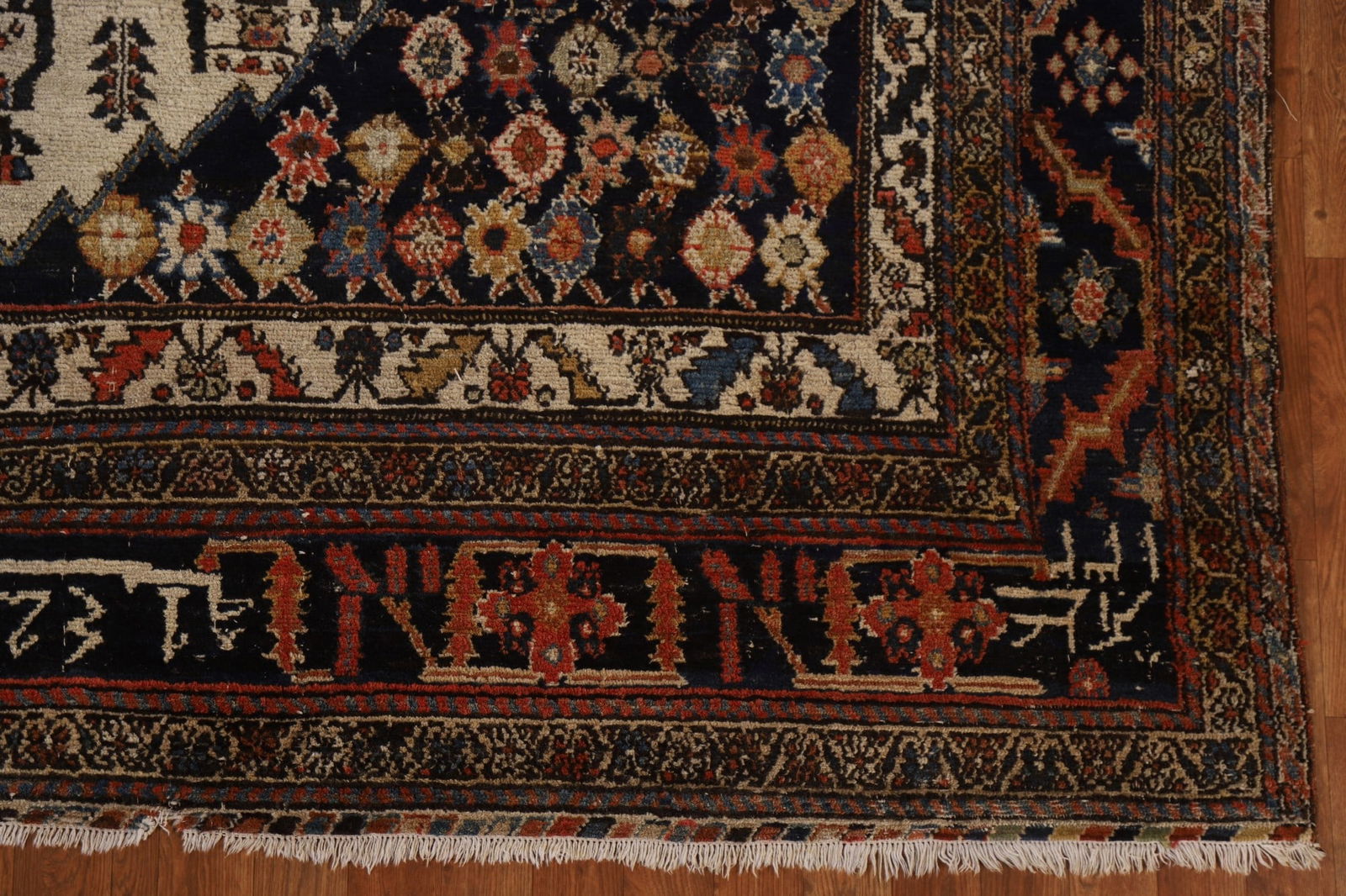 Pre-900 Antique Bakhtiari Vegetable Dye Persian Rug 9x15 - 7