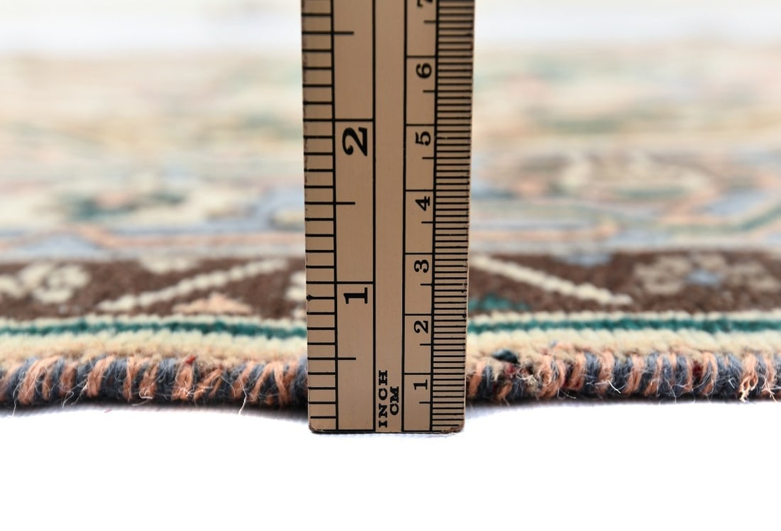 Semi Antique Brown Floral 5X10 Distressed Vintage Oriental Rug - 11