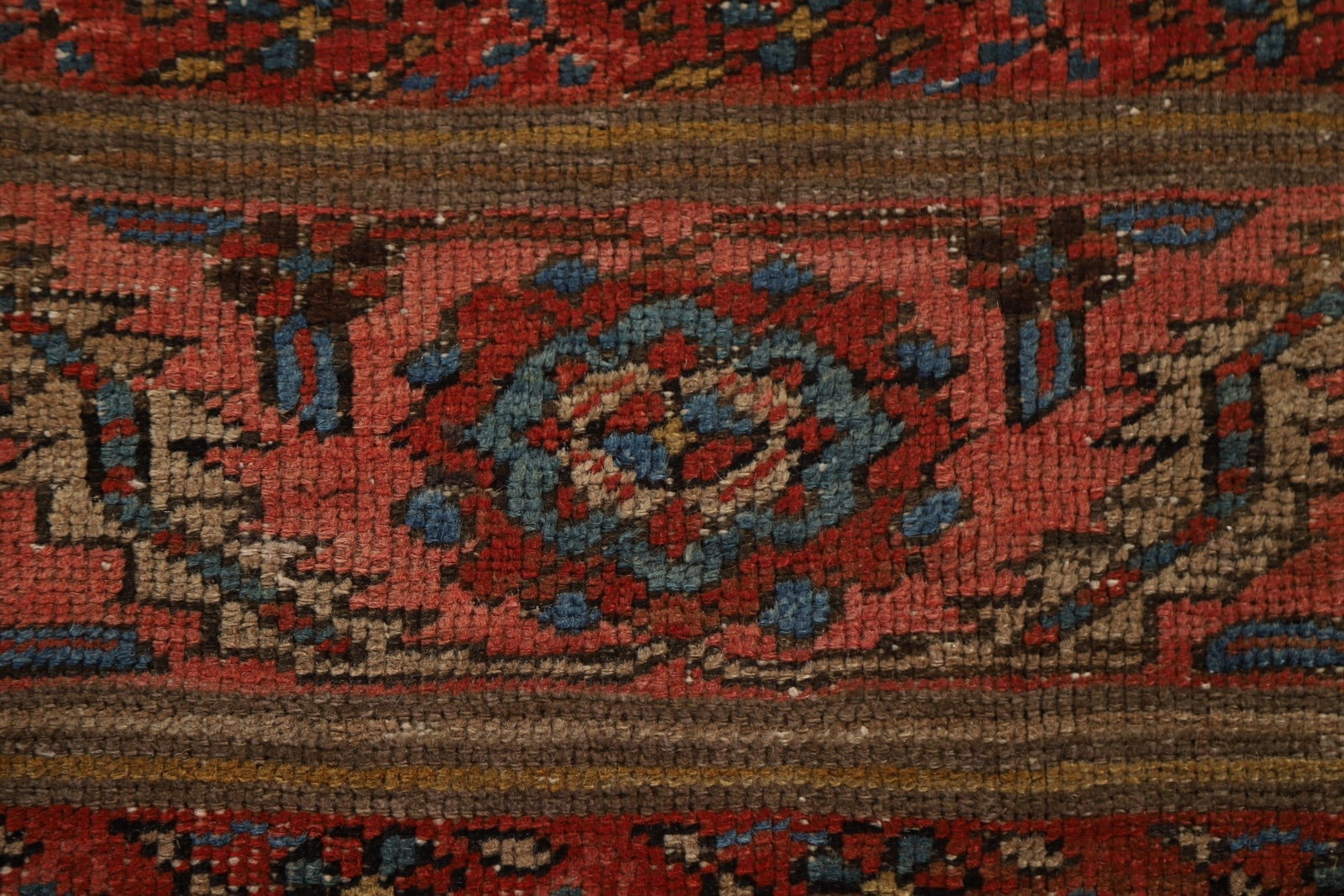 Pre-1900 Antique Heriz Bakhshayesh Vegetable Dye Persian Rug 10x15 - 11