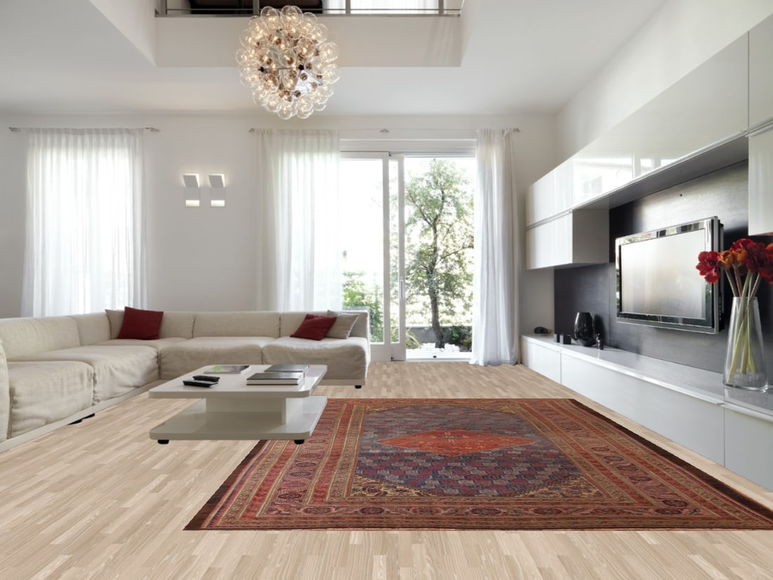 Pre-1900 Antique Heriz Bakhshayesh Vegetable Dye Persian Rug 10x15 - 2