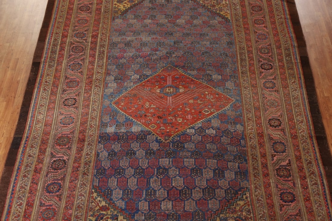 Pre-1900 Antique Heriz Bakhshayesh Vegetable Dye Persian Rug 10x15 - 4