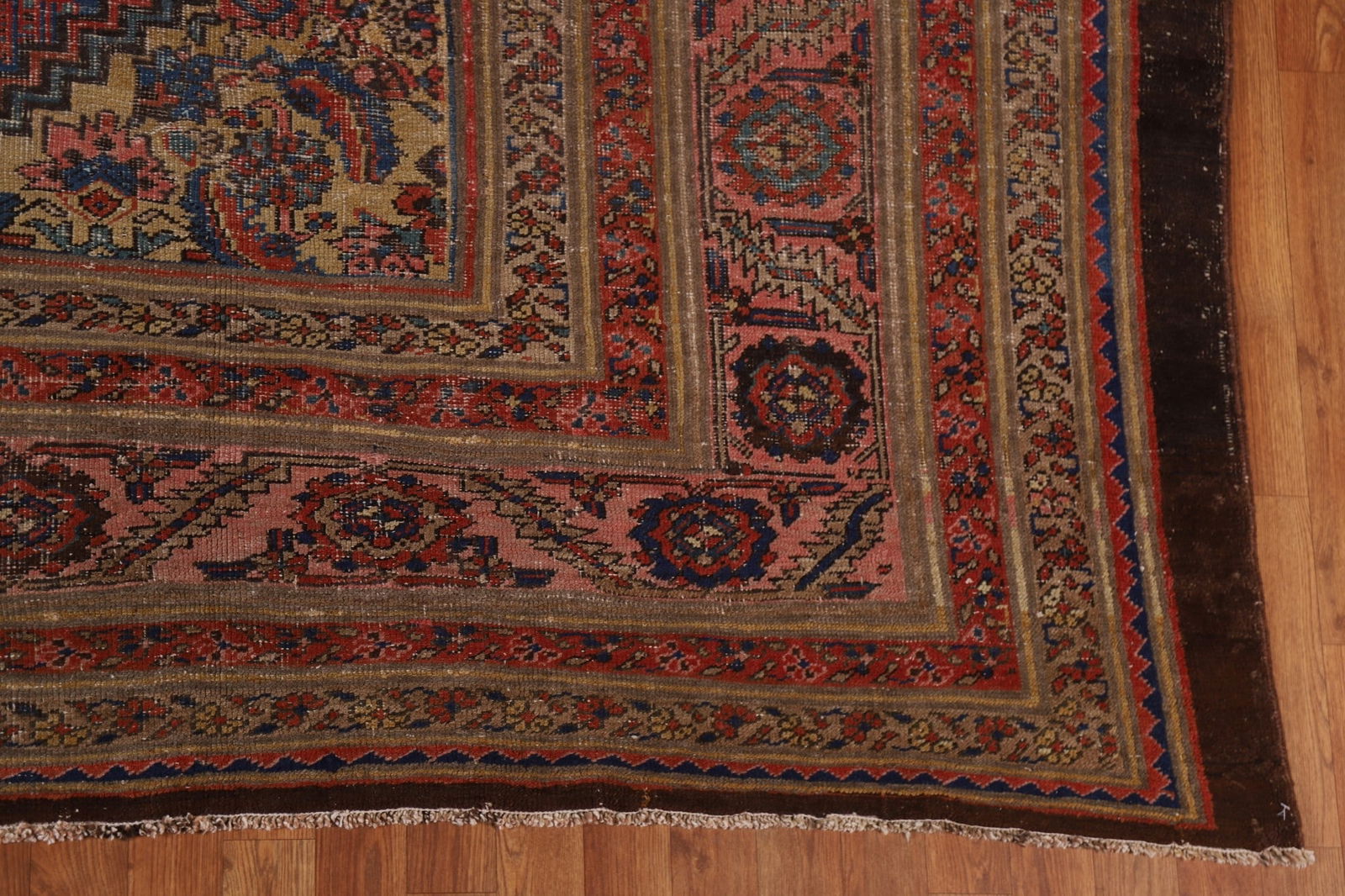 Pre-1900 Antique Heriz Bakhshayesh Vegetable Dye Persian Rug 10x15 - 7