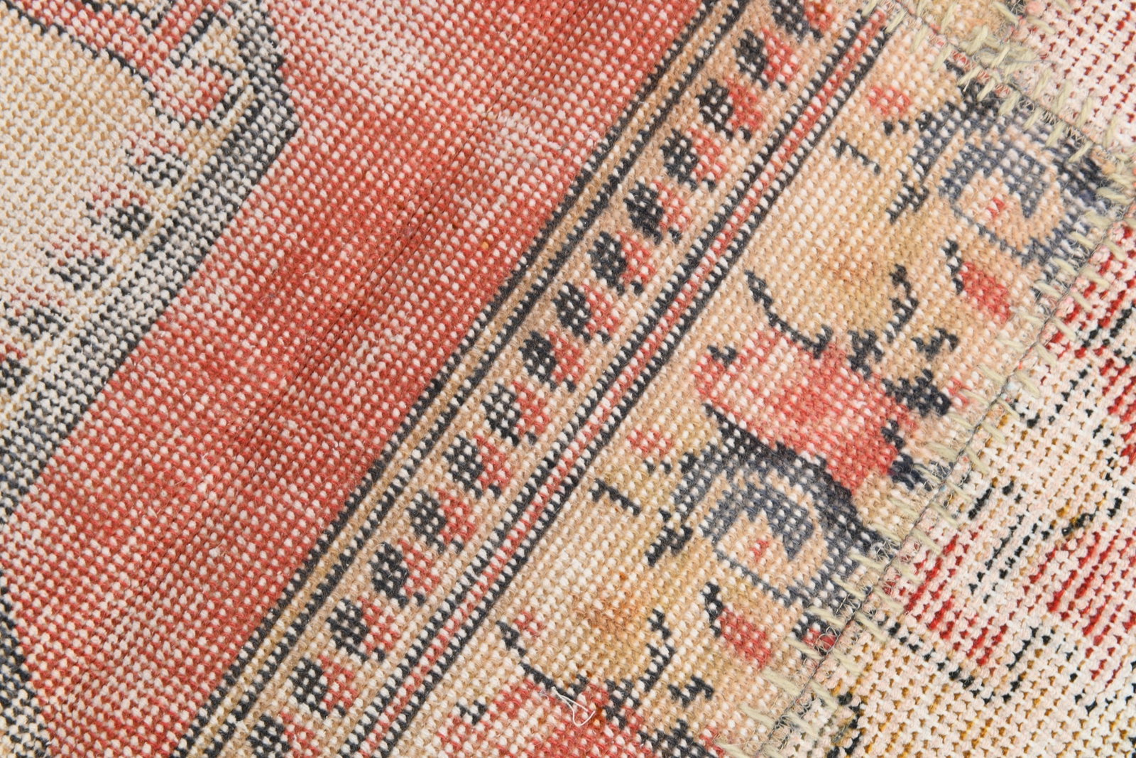 5'8'' x 8'0'' Handmade Vintage Wool Patchwork Rug - 622 - 10