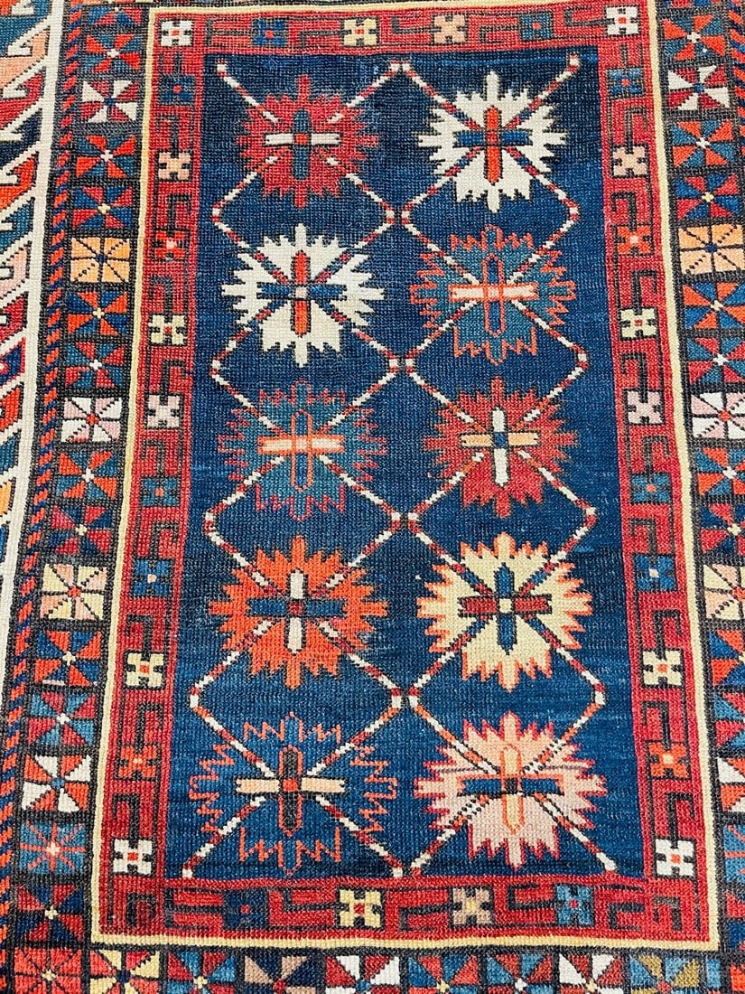 Antique kazak Caucasian Rug-2703 - 4