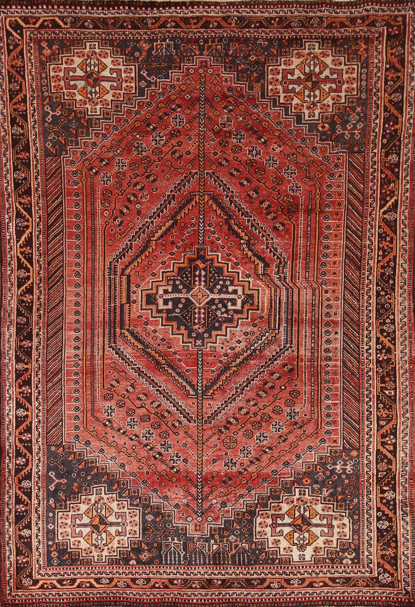 Antique Shiraz Persian Area Rug 5x8 (1 of 20)