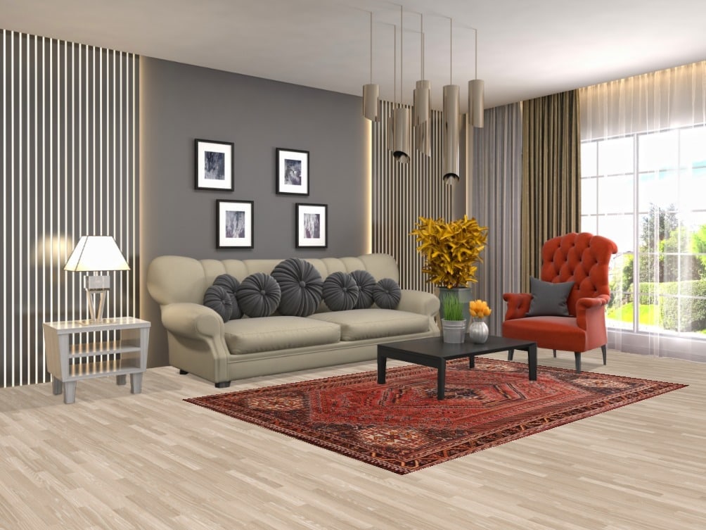 Antique Shiraz Persian Area Rug 5x8 - 2