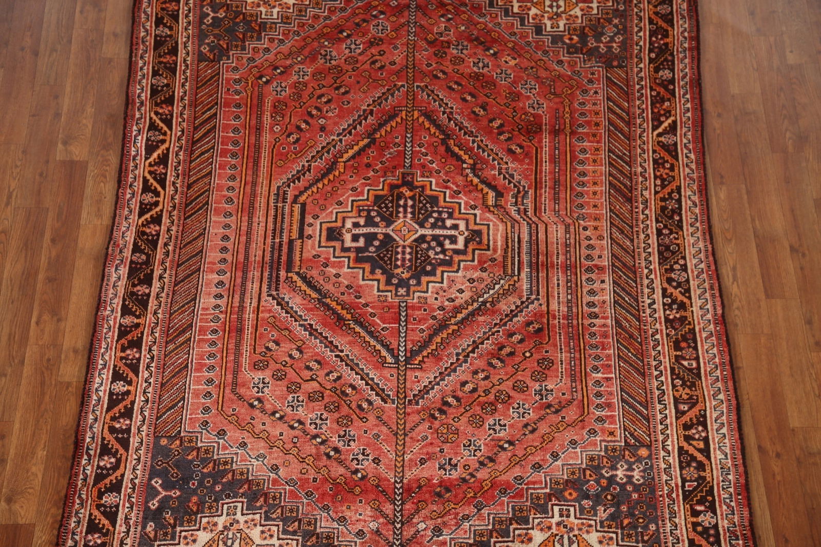 Antique Shiraz Persian Area Rug 5x8 - 4