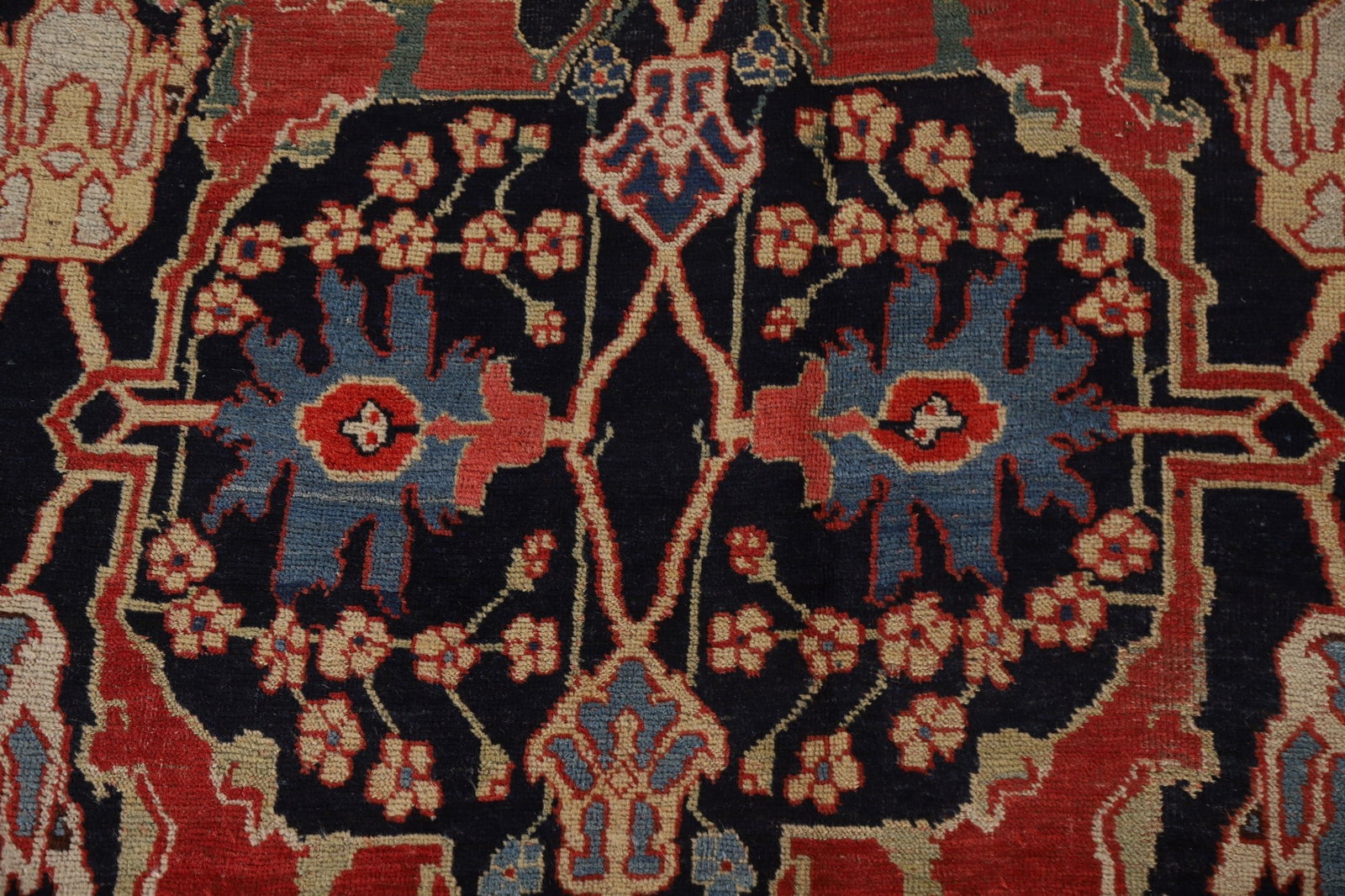 Pre-1900 Antique Vegetable Dye Bidjar Halvaei Persian Rug 12x19 - 11