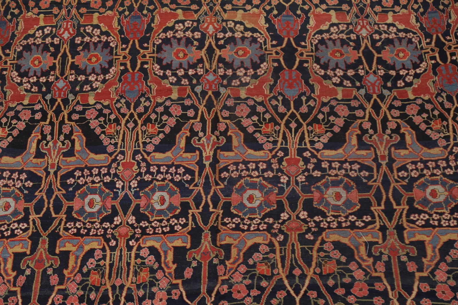 Pre-1900 Antique Vegetable Dye Bidjar Halvaei Persian Rug 12x19 - 5