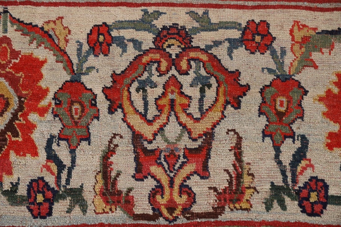 Pre-1900 Antique Vegetable Dye Bidjar Halvaei Persian Rug 12x19 - 9