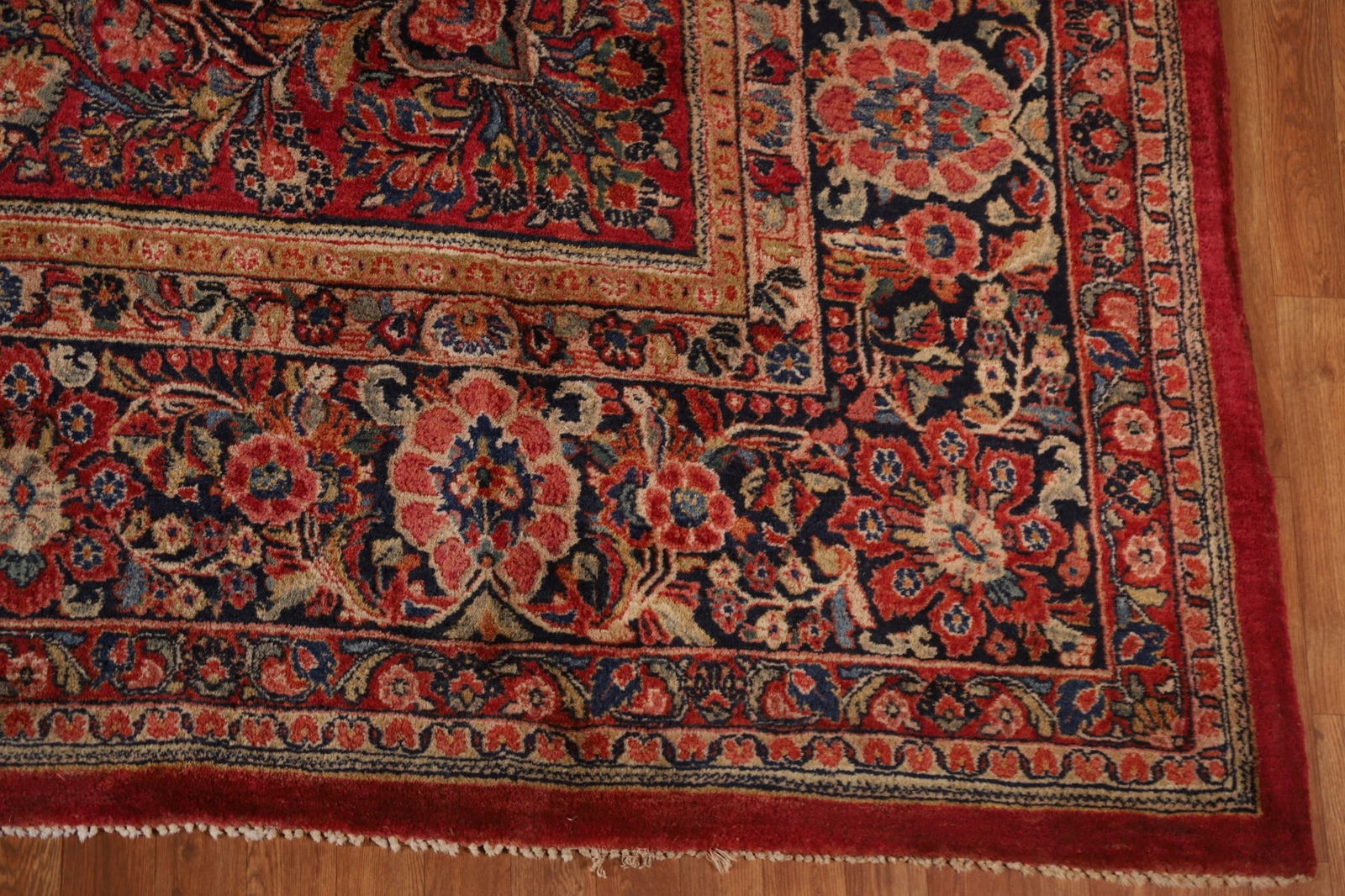 Vegetable Dye Antique Sarouk Persian Large Rug 11x19 - 7