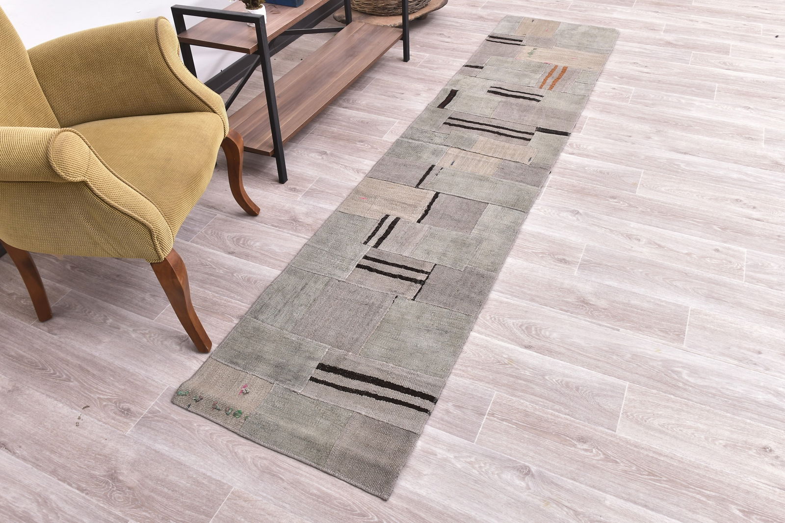 2'0'' x 9'5'' Turkish Vintage Hemp Rug - 240046 - 2