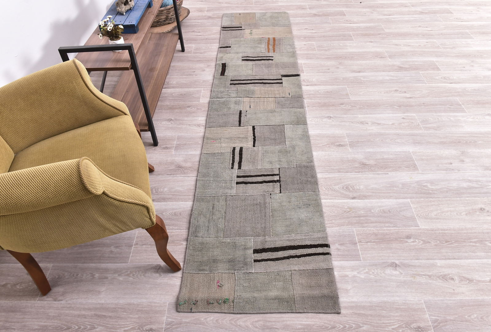 2'0'' x 9'5'' Turkish Vintage Hemp Rug - 240046 - 3