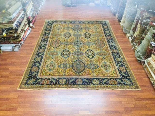 Antique decorative European /Spain rug-695: Title:Antique decorative European /Spain rug-695Description:Unique antique decorative European rug from Spain with animales, size 8 ft by 11 ft. 5 inches, circa 1920, excellent condition with all