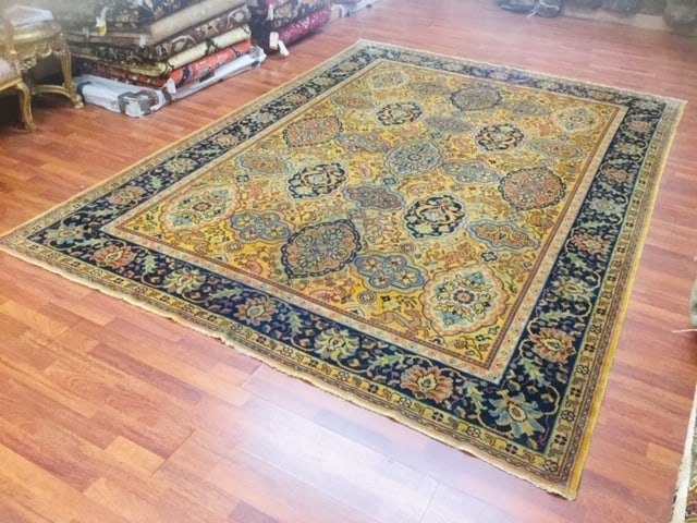 Antique decorative European /Spain rug-695 - 3