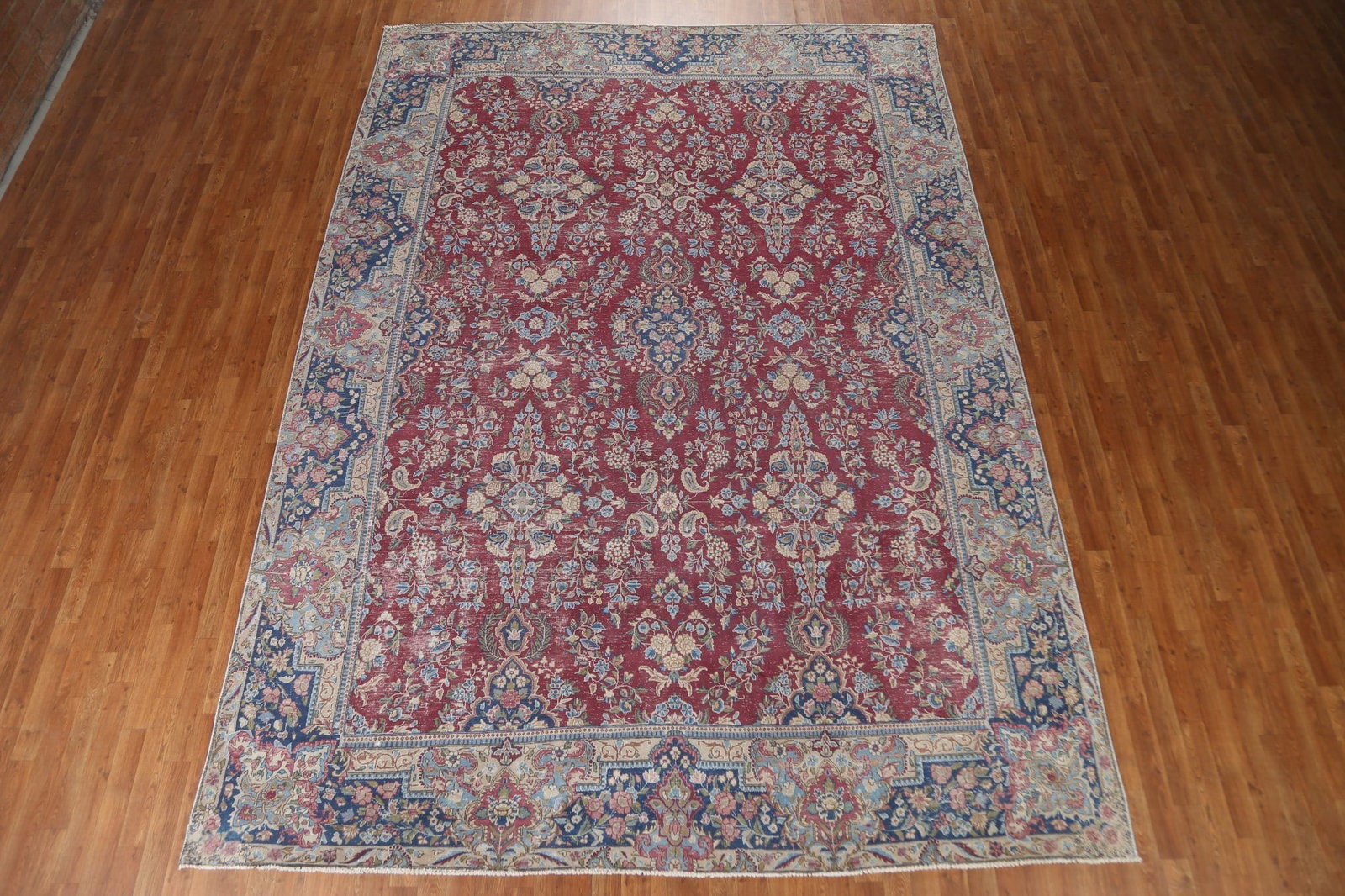 Antique Vegetable Dye Kerman Persian Area Rug 9x13 - 19