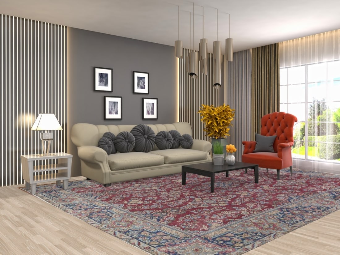 Antique Vegetable Dye Kerman Persian Area Rug 9x13 - 2